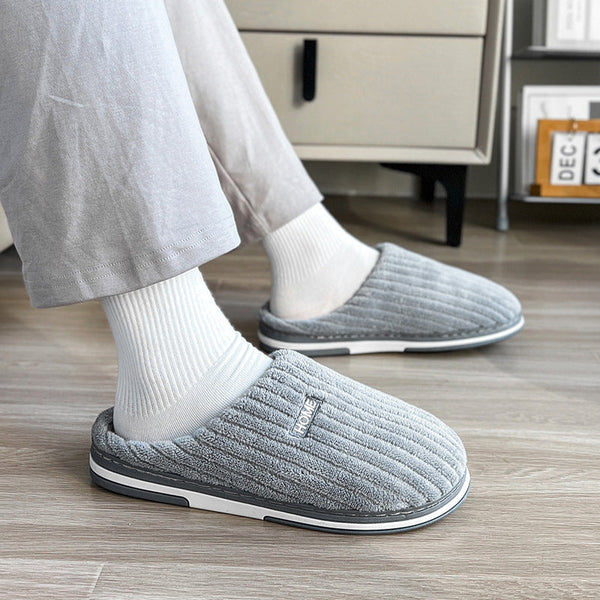 Warme Pantoffeln – Bequeme Rippstrick Damen Hausschuhe mit weicher Fütterung