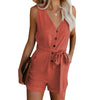 Chic jumpsuit mit gürtel - vielseitiger damen sommer-overall