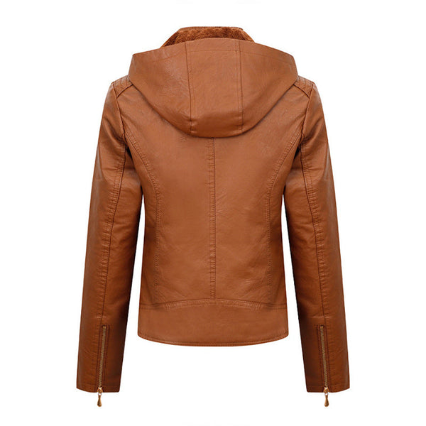 Damenjacke mit kapuze – lässige kunstjacke in verschiedenen farben