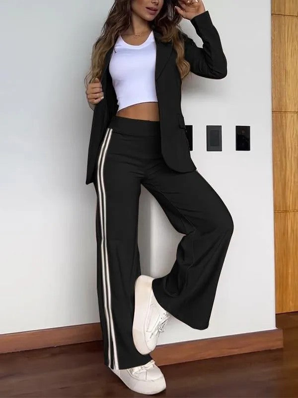 2-teiligs sportlichs Trainingsanzug – Damenhose mit Trainingsjacke