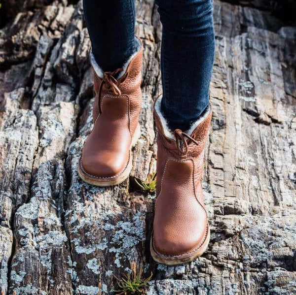 Dä damen winterboot – vintage stiefeletten mit kuscheligem innenfutter