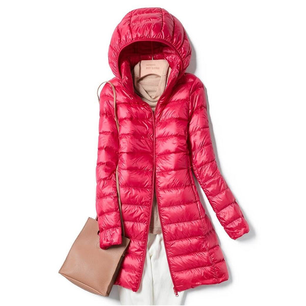 Leichti Damenjacke – Wattierti Jacke mit Kapuze