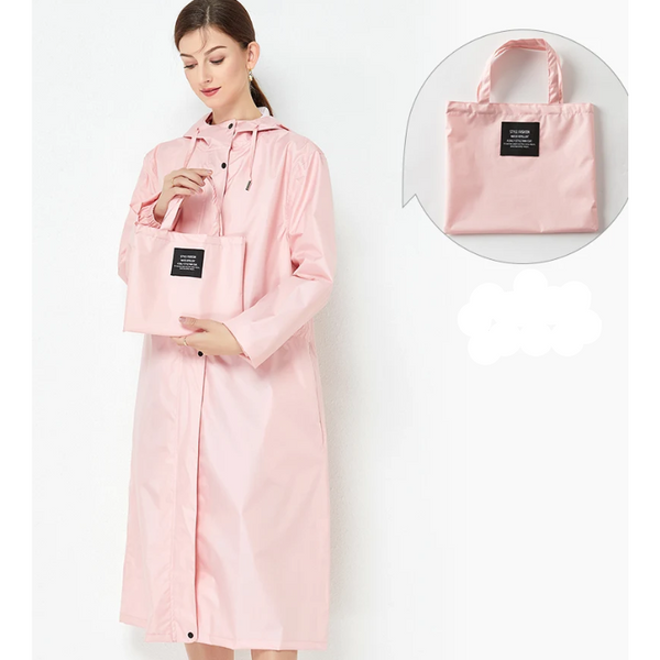 Wasserdichter regenmantel - langer damen regenjacke