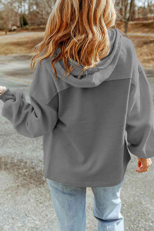Fleece-Hoodie – Casual Damenjacke mit Reissverschluss und Brusttaschen