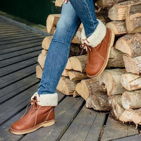 Dä damen winterboot – vintage stiefeletten mit kuscheligem innenfutter
