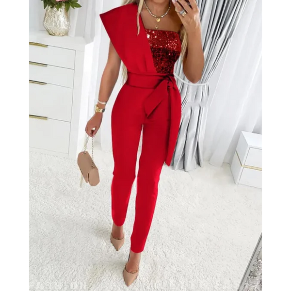 Jumpsuit mit pailletten - elegante damen abendmode