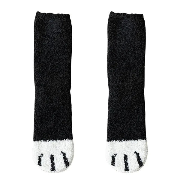 3-teiliges katzenpfoten-socken-set – flauschige, warme damen-socken
