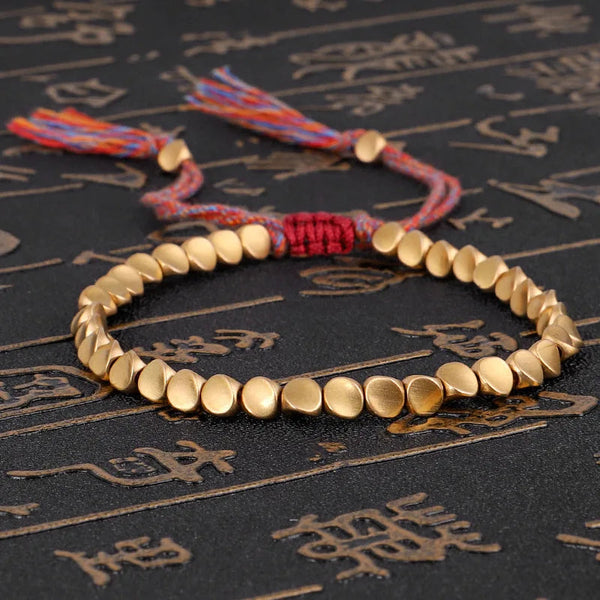 Tibetisches buddhistisches Harmonie-Armband – Elegantes Damenarmband mit edlem Metall-Finish