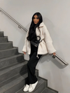 Fleece zip-jacke - gemütlicher oversized fleece-mantel für frauen