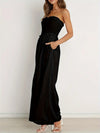 Strapless jumpsuit - stylischer schwarzer damen-overall