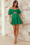 2-teiliges damen-casual kleid mit puffärmeln - schicke sommermode für frauen