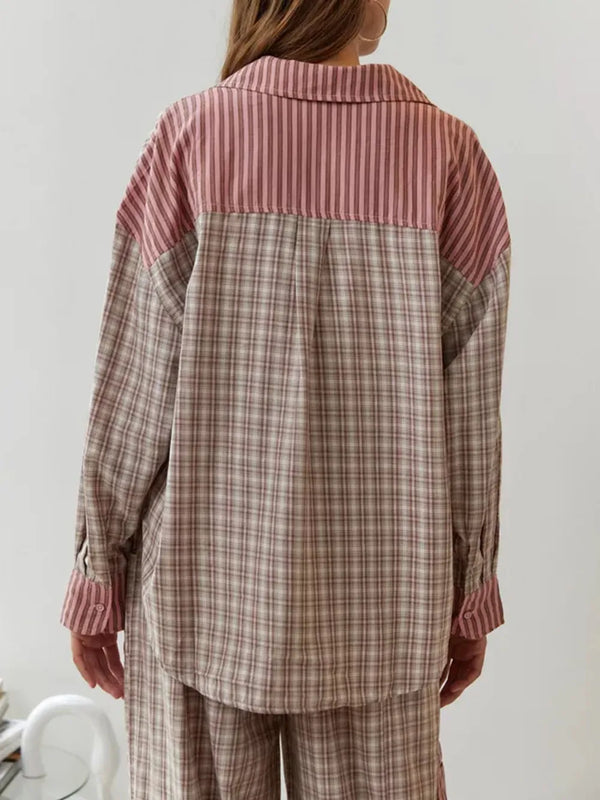 2-teiliger pyjama für frauen – lässige loungewear mit gemütlichem oberteil und hose für entspannte nächte