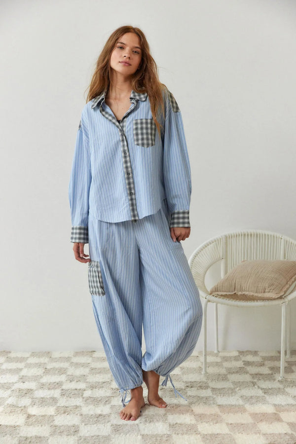 2-teiliger pyjama für frauen – lässige loungewear mit gemütlichem oberteil und hose für entspannte nächte
