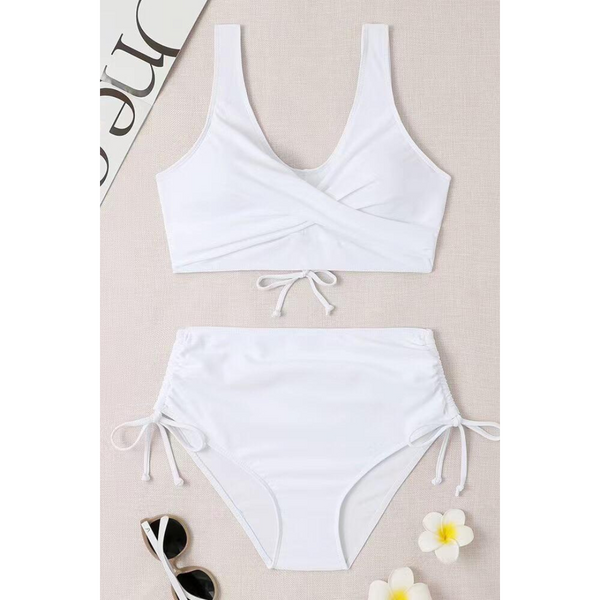 2-teiliges damen bademode stylish hochgeschnittenes bikini-outfit - trendige strandbekleidung für frauen