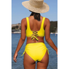2-teiliges damen bademode stylish hochgeschnittenes bikini-outfit - trendige strandbekleidung für frauen