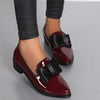 Damen Loafer – elegante Schuhe aus Kunstlack mit Schleifendetail