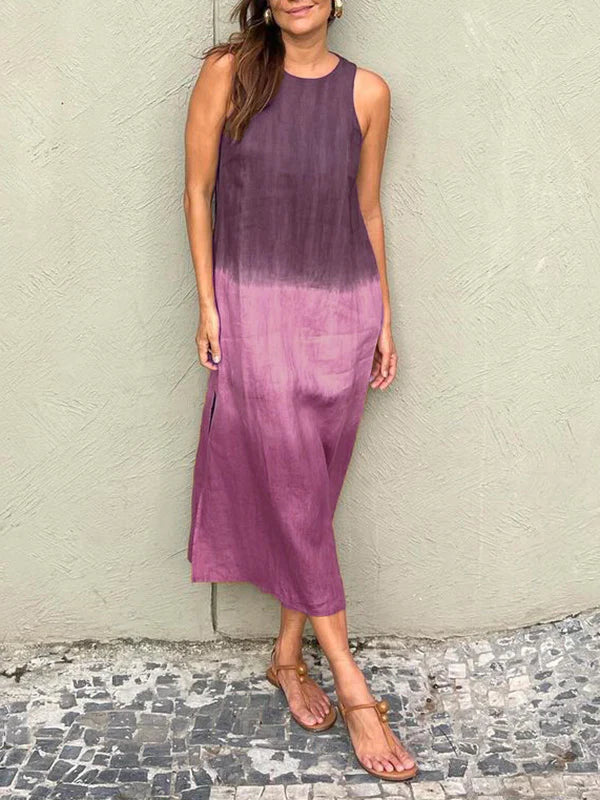 Maxikleid - elegantes ärmelloses damen sommerkleid