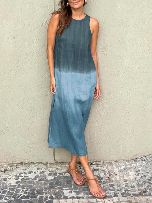 Maxikleid - elegantes ärmelloses damen sommerkleid