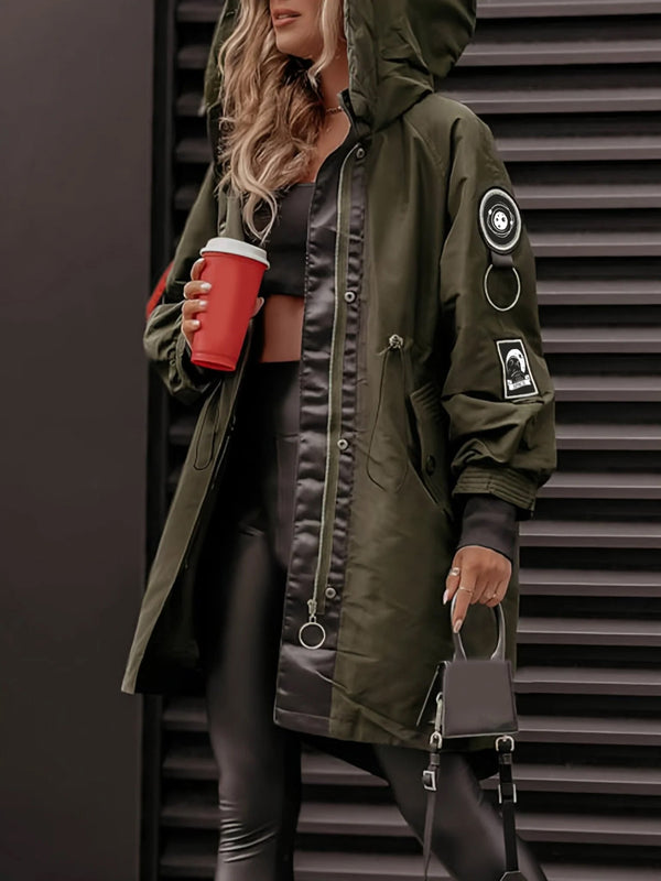 Schicki Damen-Parka – Langi Jacke mit Kapuze, verstellbarem Kordelzug und Reissverschluss