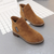 Ankle boots - stilvolle damen faux suede stiefeletten mit niedrigem absatz