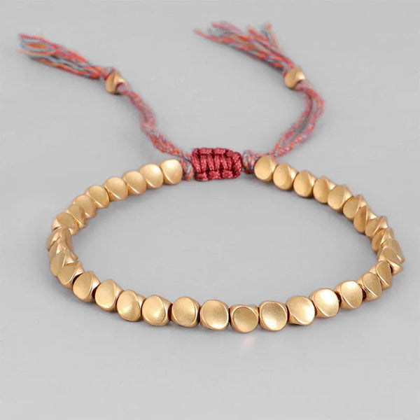 Tibetisches buddhistisches Harmonie-Armband – Elegantes Damenarmband mit edlem Metall-Finish