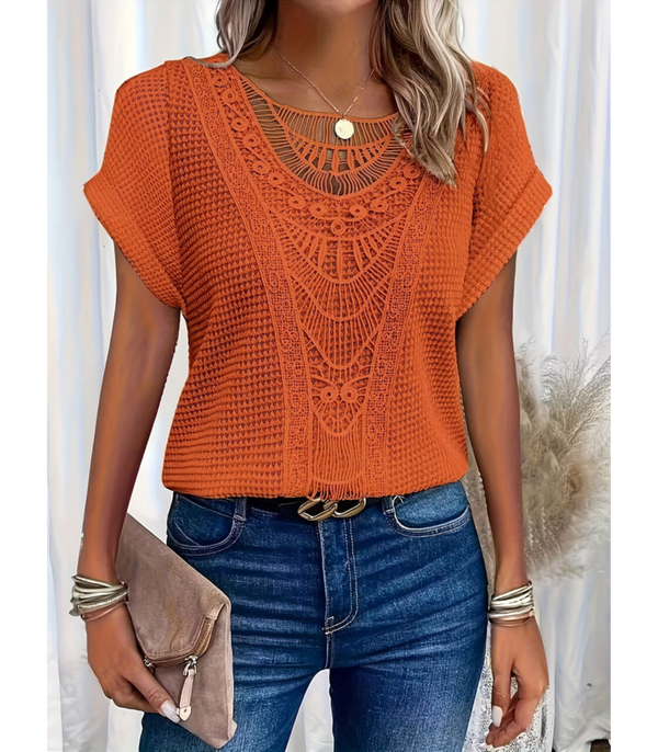 Damen häkel-top - filigranes design für lässige eleganz