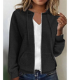 Texturierti zip-hoodie - lässigi jacke für frauen