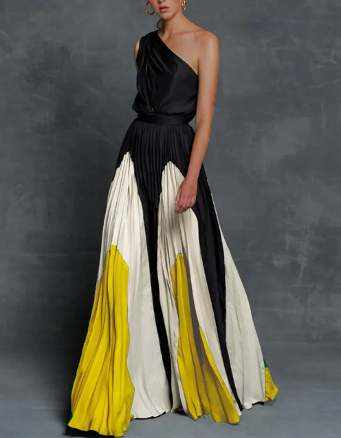 Delaide - maxikleid mit einem schulterträger für damen