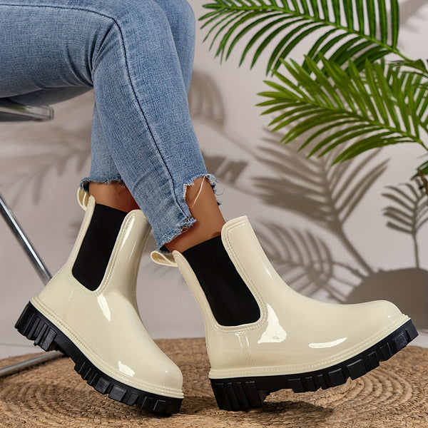 Stylische damen ankle wellies - schicke chelsea boots