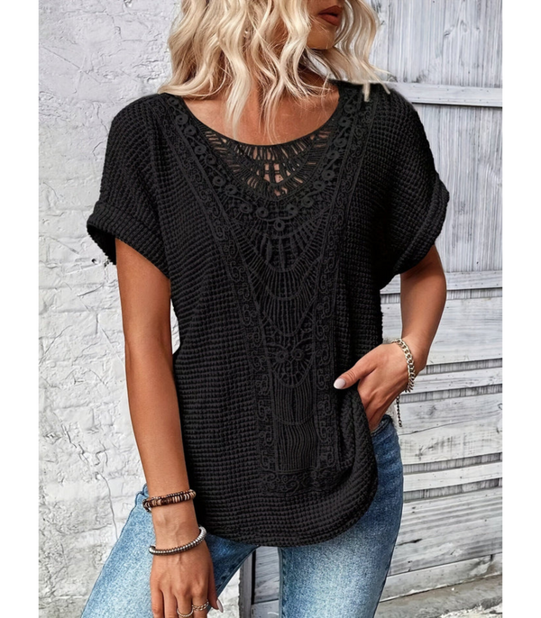 Damen häkel-top - filigranes design für lässige eleganz