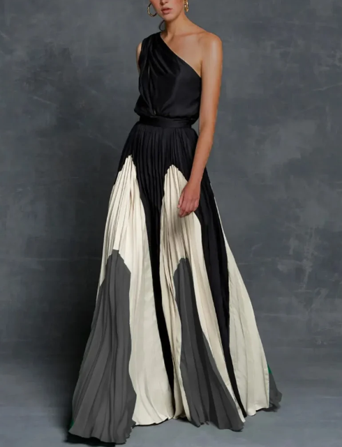 Delaide - maxikleid mit einem schulterträger für damen