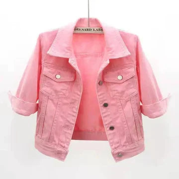 Denimjacke - trendige cropped damenjacke
