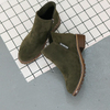 Ankle boots - stilvolle damen faux suede stiefeletten mit niedrigem absatz