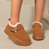 Warme damen slipper – stilvolle schuhe mit schnalle und weicher innenausstattung