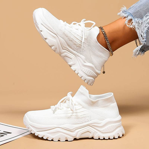 Sneakers - stylische strickschuhe für damen mit komfort und halt