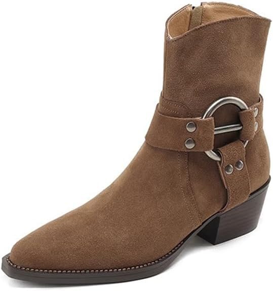 Stiefeletten für Damen – Spitzenschuh mit Schnallenverschluss