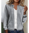 Texturierti zip-hoodie - lässigi jacke für frauen