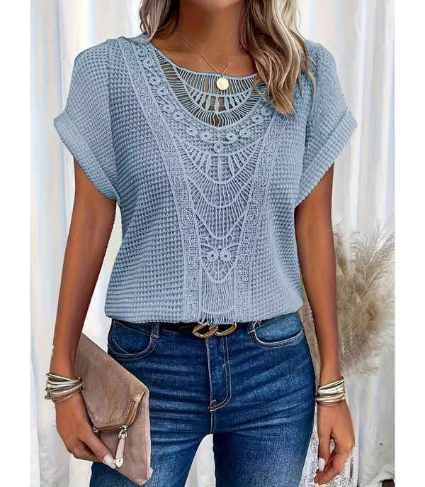 Damen häkel-top - filigranes design für lässige eleganz