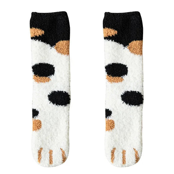 3-teiliges katzenpfoten-socken-set – flauschige, warme damen-socken