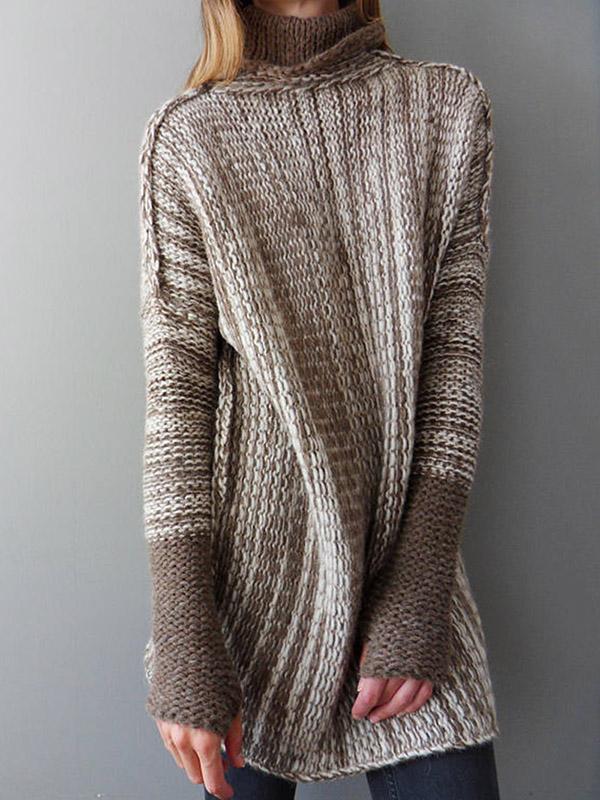 Strick-turtleneck pullover - gemütlicher damenpullover für den alltag