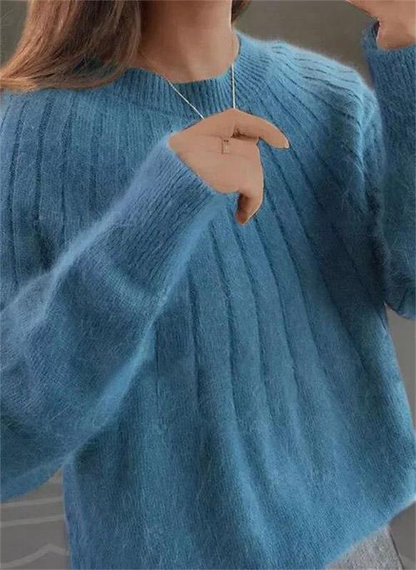 Gestrickter pullover - weicher damen-pullover
