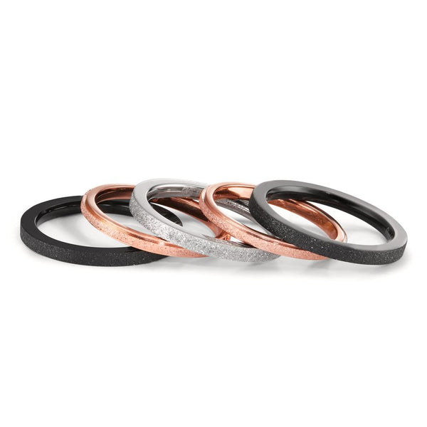 Eleganter Damenring – Schlankes, strukturiertes Band mit stilvollem Design