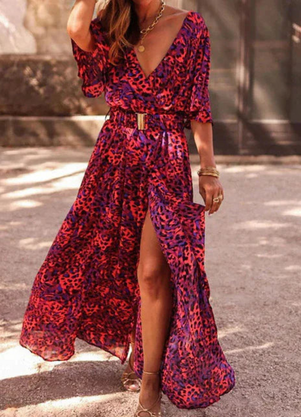 Maxikleid - elegantes abendkleid mit seitlichem schlitz