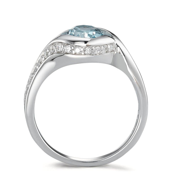Ring mit blauem Topas – Eleganter Damenring mit decorative stone