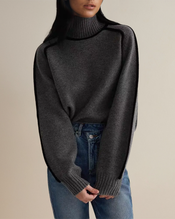 Rollkragenpullover - lässiger oversize-pullover für damen
