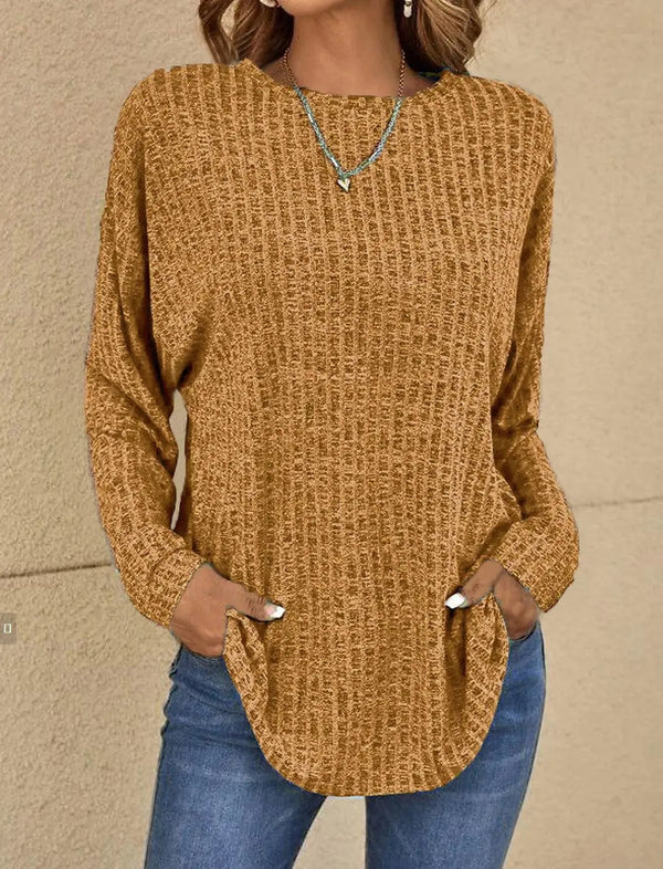 Langärmliger pulli - modischer lässiger strickjumper für frauen