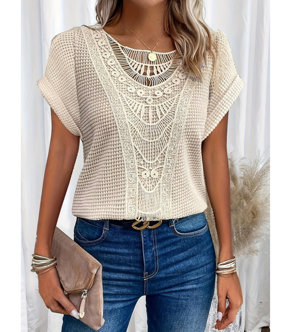 Damen häkel-top - filigranes design für lässige eleganz