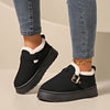 Warme damen slipper – stilvolle schuhe mit schnalle und weicher innenausstattung