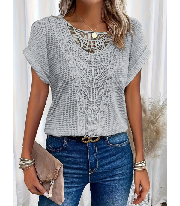Damen häkel-top - filigranes design für lässige eleganz