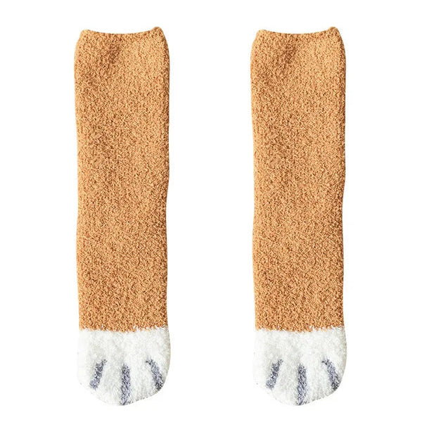 3-teiliges katzenpfoten-socken-set – flauschige, warme damen-socken